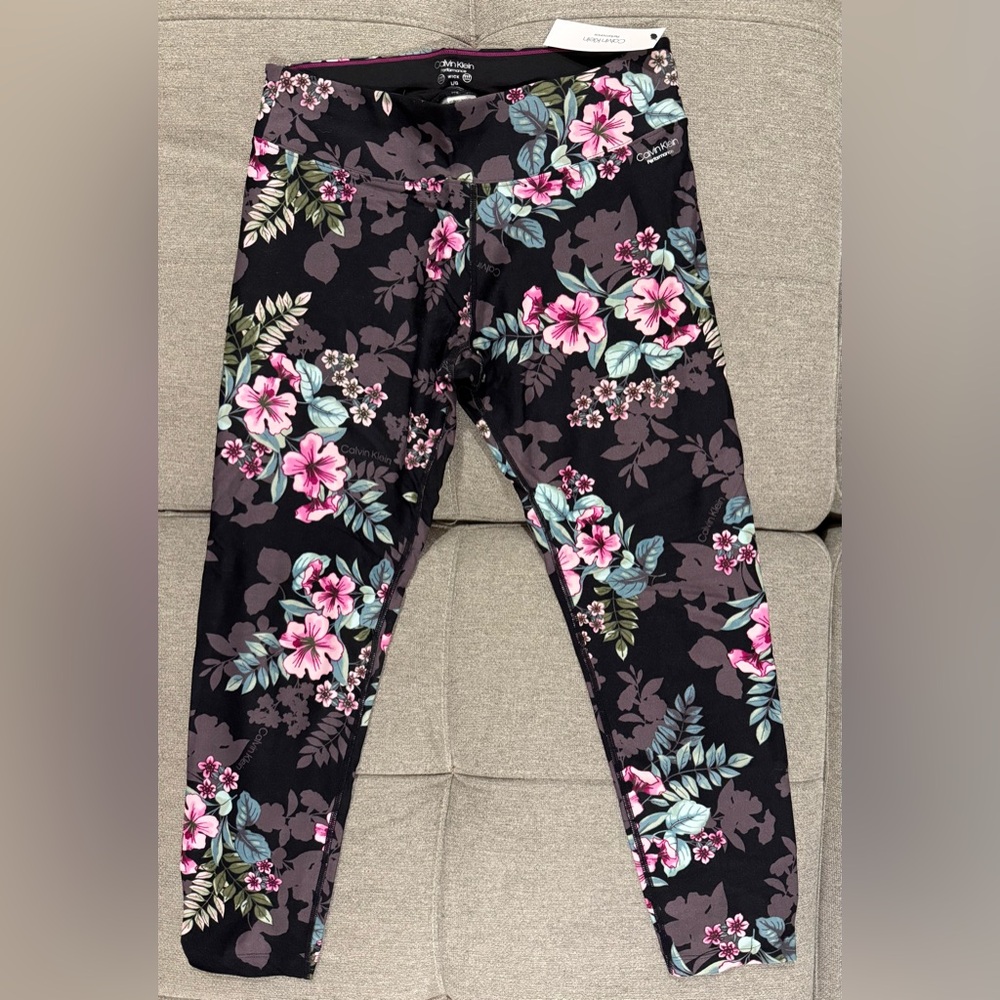 Calvin Klein Leggings with Pink Floral Design
